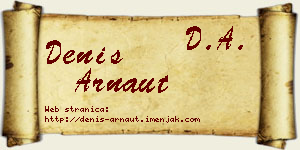 Denis Arnaut vizit kartica